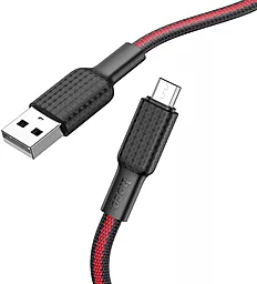 Кабель USB Hoco X69 micro USB Cable Black/Red - миниатюра 2