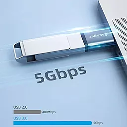 Адаптер-перехідник Essager M/F USB-A 3.0 -> USB Type-C Grey (EZJCA-SRB0G) - мініатюра 2