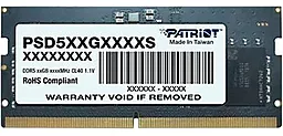 Оперативная память для ноутбука Patriot 16 GB SO-DIMM DDR5 5600 MHz (PSD516G560081S)