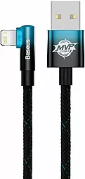 Кабель USB Baseus MVP 2 Elbow-shaped 2.4A Lightning Cable Black/Blue (CAVP000021)