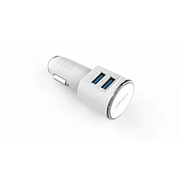 Автомобільний зарядний пристрій LDNio 2USB Car charger + Micro USB 3.4A White (DL-C29) - мініатюра 5