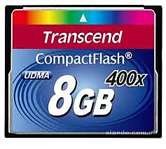 Карта памяти Transcend Compact Flash 8GB 400X UDMA (TS8GCF400)