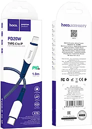 Кабель USB PD Hoco X70 Ferry 20W USB Type-C - Lightning Cable Blue - миниатюра 4