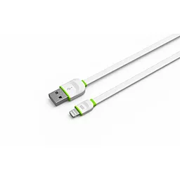 Кабель USB LDNio Lightning flat 2.1A White (LS13) - миниатюра 2