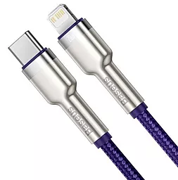 Кабель USB PD Baseus Cafule Metal 20W USB Type-C - Lightning Cable Purple (CATLJK-A05) - миниатюра 3