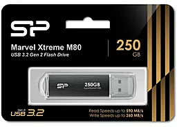 Флешка Silicon Power 250GB Marvel Extreme M80 (SP250GBUF3M80V1G) Black - миниатюра 2