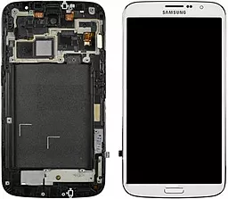 Дисплей Samsung Galaxy Mega 6.3 I9200, I9205 с тачскрином и рамкой, оригинал, White