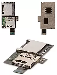 Шлейф HTC G14 / G18 / Z710e Sensation / Z715e Sensation XE з роз'ємом SIM-карти і карти пам'яті (Original)