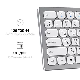 Клавиатура OfficePro SK1550  White - миниатюра 12