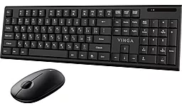 Комплект (клавиатура+мышка) Vinga KBSW-120 Black - миниатюра 2