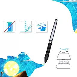 Графический планшет Huion HS610 + перчатка Black - миниатюра 3