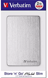 Внешний жесткий диск Verbatim Store 'n' Go ALU 2TB USB3.2 Silver (53666) - миниатюра 6
