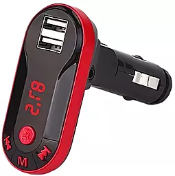 Автомобильное зарядное устройство с FM-модулятором EasyLife I9BT 10.5W 2.1A 2xUSB-A Red - миниатюра 3
