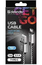 Кабель USB Defender ACH01-03T PRO Lightning Cable White - миниатюра 3