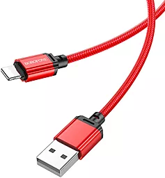 Кабель USB Borofone BX87 Sharp 2.4A Lightning Cable Red - миниатюра 3