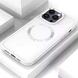 Чехол Epik TPU Bonbon Metal Style with MagSafe для Apple iPhone 13 Pro Max White - миниатюра 2