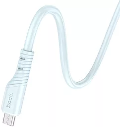Кабель USB Hoco X97 Crystal Silicone 12W 2.4A micro USB Cable Blue - миниатюра 3