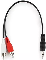 Аудіо кабель Cablexpert Aux mini Jack 3.5 mm - 2хRCA M/M Cable 0.2 м black (CCA-458/0.2) - мініатюра 4