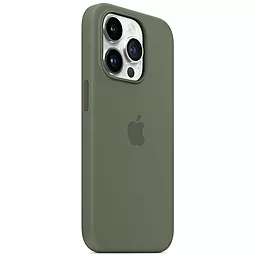 Чехол Apple Silicone Case Full with MagSafe and SplashScreen для Apple iPhone 14 Pro Olive - миниатюра 2