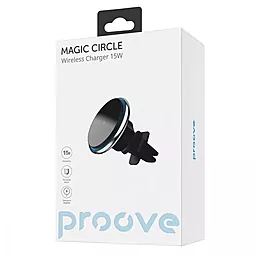 Автодержатель с беспроводной зарядкой Proove Magic Circle 15W Silver - миниатюра 2