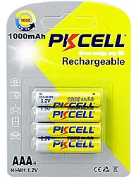 Аккумулятор PKCELL Rechargeable AAA / HR03 1000mAh NiMh 4шт (PC/AAA1000-4B)