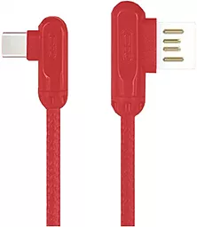 Кабель USB XO NB28 2.4A USB Type-C L-Type Cable Red