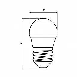 Світлодіодна лампа (LED) EUROLAMP ЕКО G45 5W E27 4000K (LED-G45-05274(D)clear) - мініатюра 3