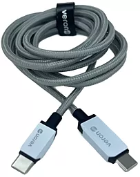 Кабель USB PD Veron CC12 60w 3a 2m USB Type-C - Type-C cable black - миниатюра 3