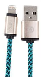 USB Кабель Solove Lightning to USB Cable Nylon Gold / Blue - мініатюра 2