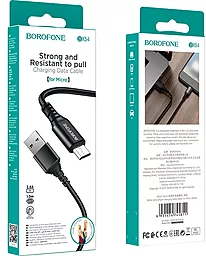 Кабель USB Borofone BX54 2.4A micro USB Cable Black - миниатюра 3