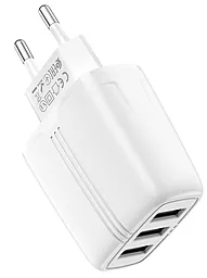 Сетевое зарядное устройство Hoco N15 Amazing Three-port Charger White - миниатюра 4