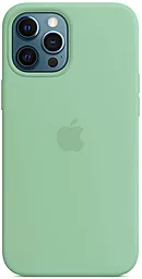 Чехол Apple Silicone Case Full with MagSafe and SplashScreen для Apple iPhone 12 Pro Max  Pistachio