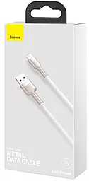 Кабель USB Baseus Cafule Series Metal 2.4A Lightning Cable White (CALJK-A02) - миниатюра 5
