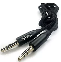 Аудио кабель WIWU YP01 AUX mini Jack 3.5mm M/M Cable 1 м black - миниатюра 2