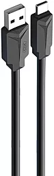 Кабель USB XO NB232 USB 12W 2.4A Type-C Cable  Black