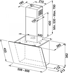 Вытяжка наклонная Franke Smart Vertical 2.0 FPJ 915 V BK/DG (330.0573.295) - миниатюра 6