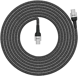 Кабель USB PD WIWU F15 100w 5a 1.5m USB Type-C - Type-C cable black - миниатюра 3