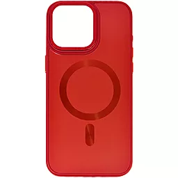 Чехол Epik TPU+Glass Sapphire Midnight Open Camera with MagSafe для Apple iPhone 15 Plus  Red