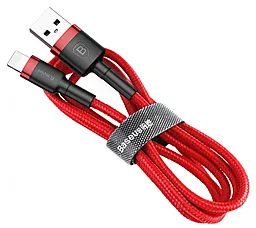 Кабель USB Baseus Kevlar 0.5M Lightning Cable Red/Red (CALKLF-A09) - миниатюра 4