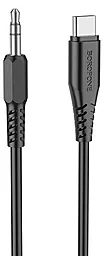 Аудио кабель Borofone BL8 AUX mini Jack 3.5 - USB Type-C M/M 1 м black