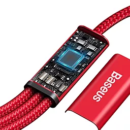 Кабель USB PD Baseus Rapid 20w 3.5a 1.5m 3-in-1 USB Type-C to Type-C/Lightning/micro USB cable red (CAMLT-SC09) - миниатюра 5