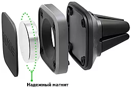 Автодержатель магнитный iOttie iTap Magnetic Mounting and Charging Travel Kit Black (HLTRIO110) - миниатюра 2