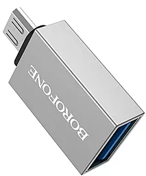 OTG-переходник Borofone BV2 USB-A - MicroUSB Grey