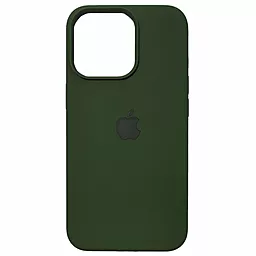 Чехол Silicone Case Full для Apple iPhone 14 Atrovirens Green