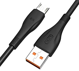 Кабель USB XO NB185 6A micro USB Cable Black - миниатюра 2