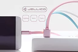USB Кабель Jellico Colorful CS-10, USB 2.0/Type- C 1 м, розовый Pink - мініатюра 2