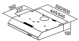 Вытяжка плоская PYRAMIDA UX 60 WH - миниатюра 2