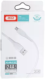 Кабель USB XO NB-P163 2.4A micro USB Cable White - миниатюра 2