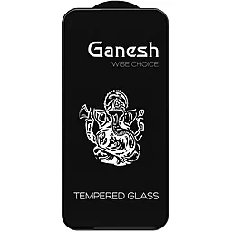 Защитное стекло Ganesh (Full Cover) для Apple iPhone 13, iPhone 13 Pro, iPhone 14 Черный - миниатюра 2