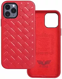 Чехол Apple Leather Case Sheep Weaving for iPhone 12 Mini Red - миниатюра 3